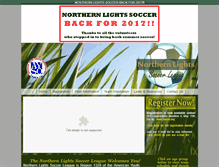 Tablet Screenshot of northernlightssoccerleague.org